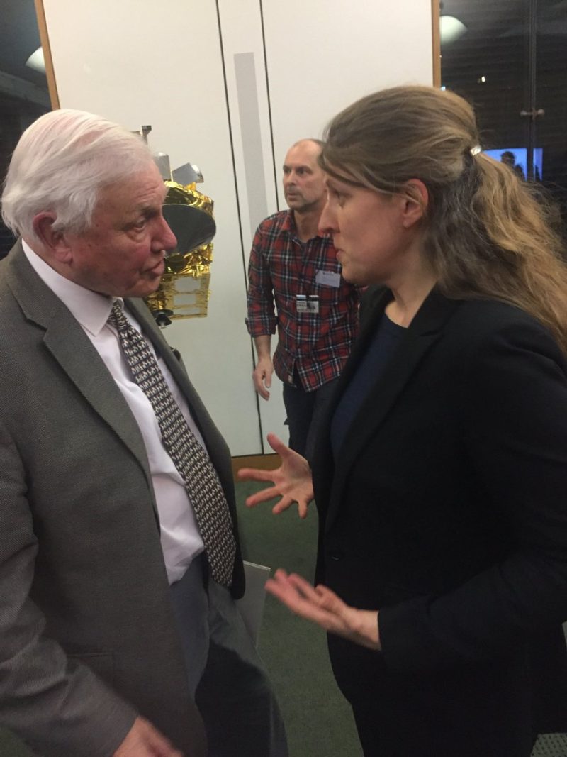 Rachael Maskell MP speaking with Sir David Attenborough