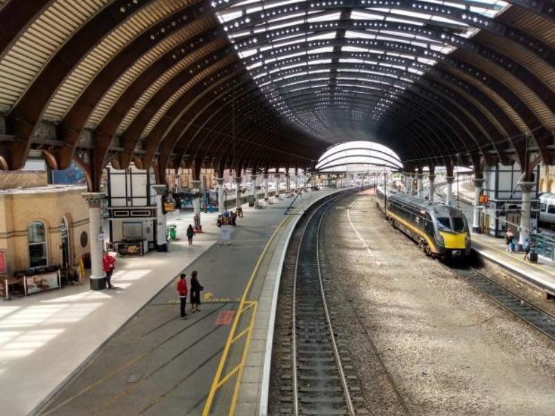York railway station pictured yesterday during the first day of strike action