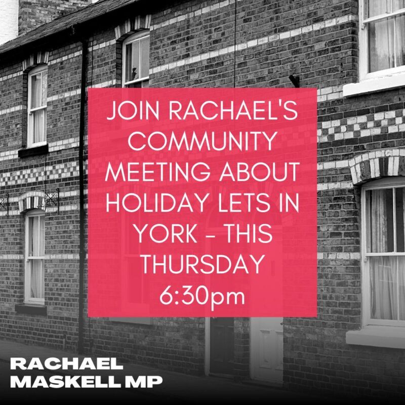 Holiday Lets in York - Community Meeting 