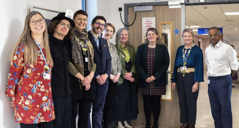 Rachael visiting the Arts Team at York Hospital