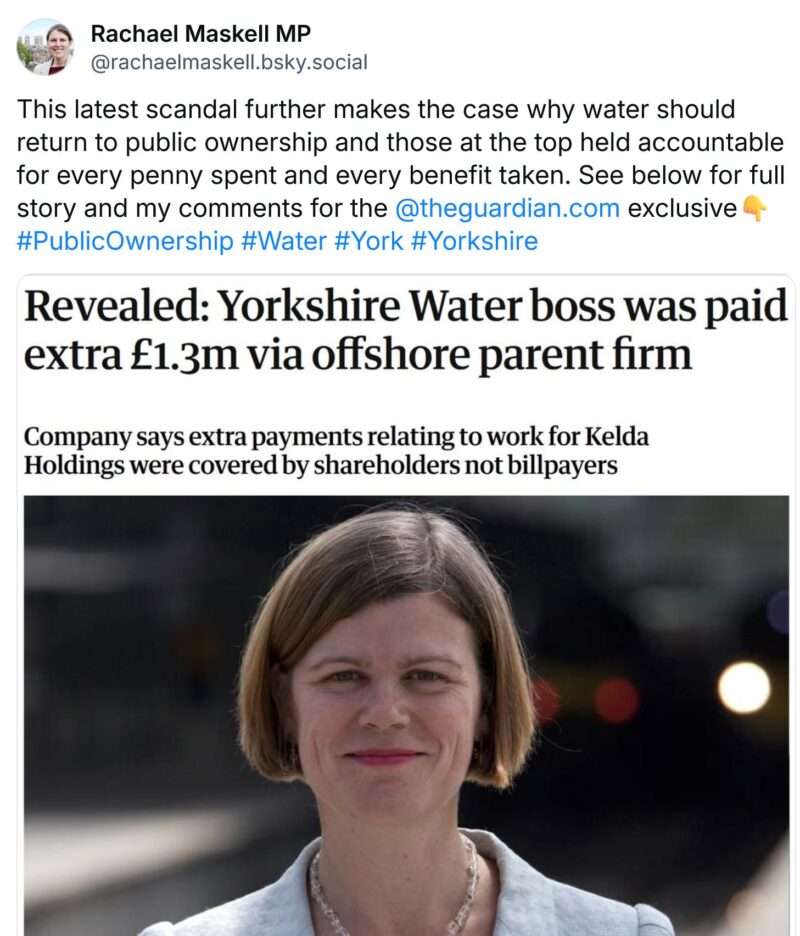 Social media screenshot