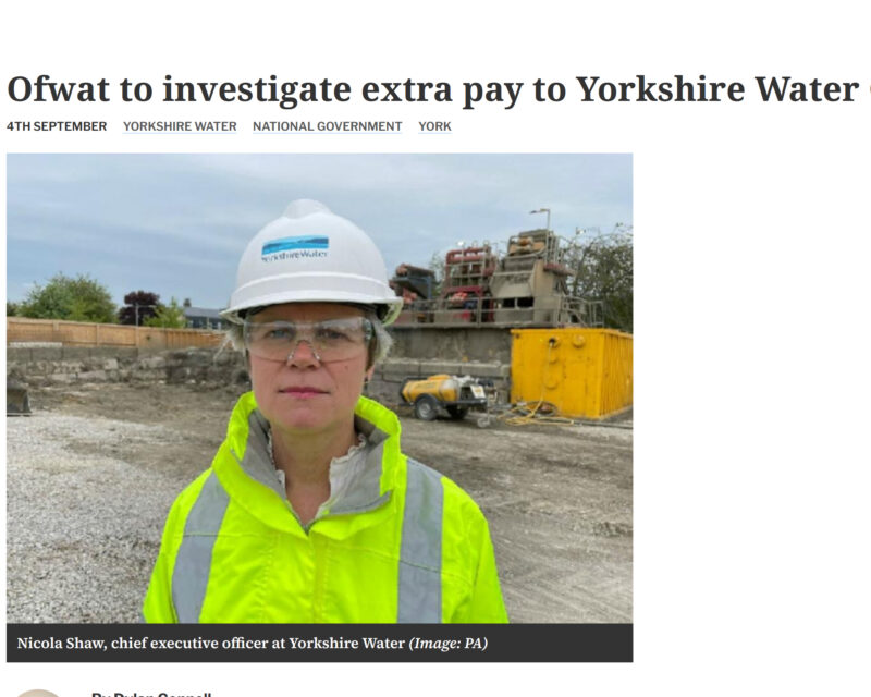 Image of Yorkshire Water article on York Press